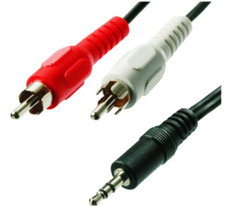 CABLE 2RCA A PLUG 3.5mm N 4,5 mts