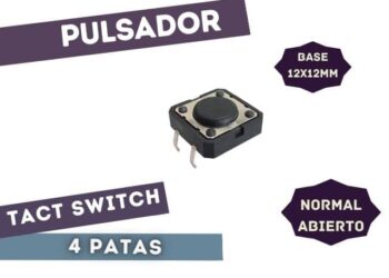 TS4.3G PULSADOR TACT SWITCH 4.3MM (base 12x12mm)