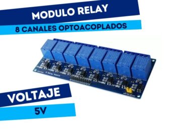 MODULO 8 RELES OPTOACOPALDOS 5V SALIDA 250V 10A #