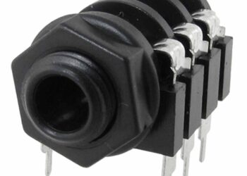 CONECTOR JACK 6.5mm STEREO P/CI CON CORTE IZQUIERDO PLASTICO JK-6560A