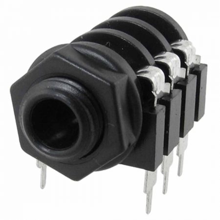 CONECTOR JACK 6.5mm STEREO P/CI CON CORTE IZQUIERDO PLASTICO JK-6560A