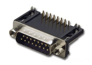DB15M-CI CONECTOR DB MACHO 15 CONT p/CI 90°