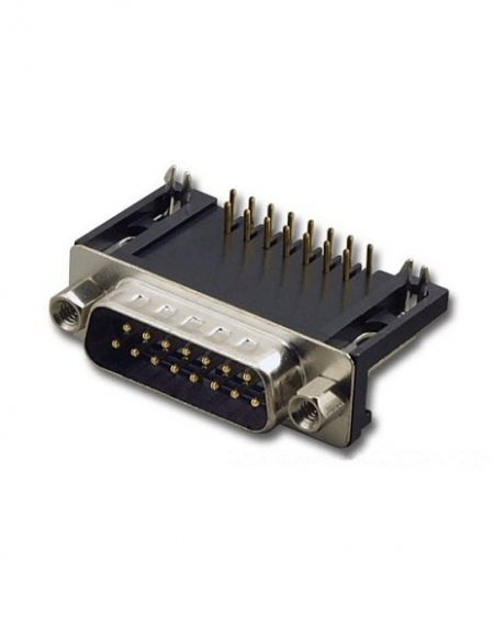 DB15M-CI CONECTOR DB MACHO 15 CONT p/CI 90°