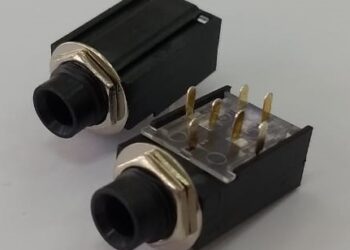 CONECTOR JACK 6.5mm STEREO P/CI CON CORTE PLASTICO JK-6575A