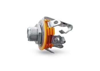 CONECTOR JACK 6.5mm STEREO P/CHASIS CON CORTE JK-6525