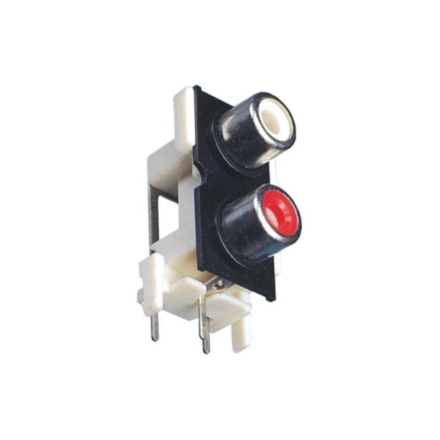 CONECTOR JACK DOBLE RCA VERTICAL p/CI