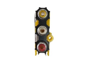 CONECTOR JACK TRIPLE RCA VERTICAL P/CI