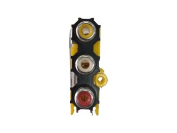 CONECTOR JACK TRIPLE RCA VERTICAL P/CI