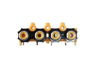 CONECTOR JACK CUADRUPLE RCA 1 LINEA P/CI