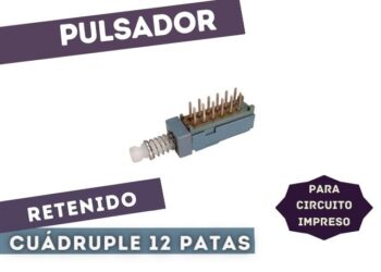 LPS-400 PULSADOR RETENIDO CUADRUPLE 4INV (MINI) P/CI