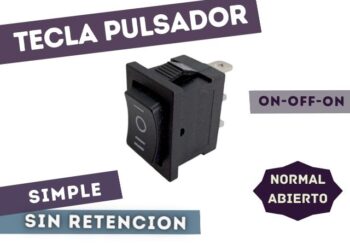 TECLA PULSADOR NA SIMPLE ON-OFF-ON 3A 250V (12X19X13)