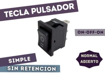 TECLA PULSADOR NA SIMPLE ON-OFF-ON 3A 250V (12X19X13)
