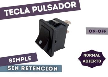 TECLA PULSADOR NA SIMPLE 3A 250V (19.5X12.8mm)
