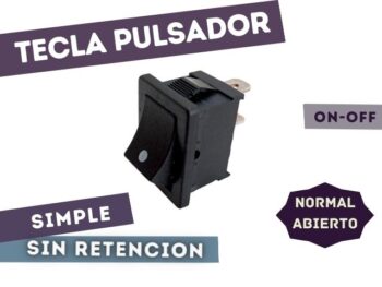 TECLA PULSADOR NA SIMPLE 3A 250V (19.5X12.8mm)