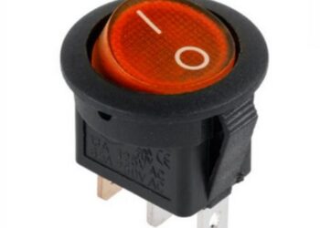 LLAVE TECLA SIMPLE ON-OFF 6A 250V REDONDA C/LUZ