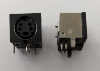 CONECTOR MINI DIN 4 PIN HEMBRA p/CI 90º