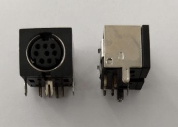CONECTOR MINI DIN 8 PIN HEMBRA p/CI 90º
