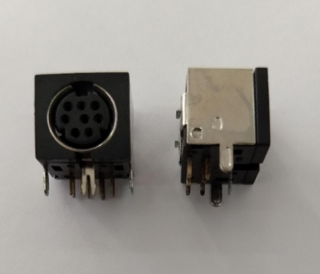 CONECTOR MINI DIN 8 PIN HEMBRA p/CI 90º