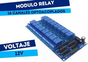 MODULO 16 RELES OPTOACOPALDOS 12V SALIDA 250V 10A #