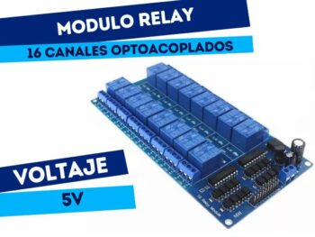 MODULO 16 RELES OPTOACOPALDOS 5V SALIDA 250V 10A #