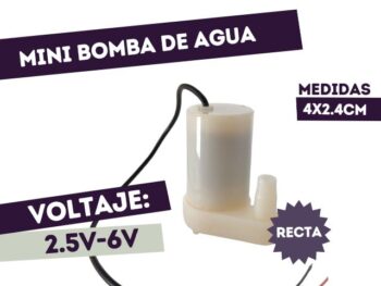 MINI BOMBA DE AGUA SUMERGIBLE RECTA 2l/m 3V 5V Dc