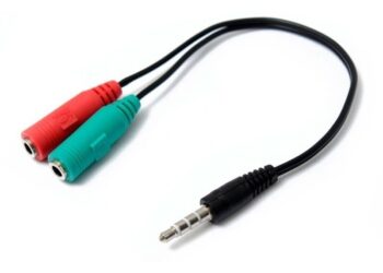 CABLE PLUG 3.5mm A 2 JACK 3.5mm 4 CONTACTOS 5#