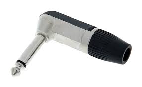 NYS207 CONECTOR PLUG 6.5mm MONO P/CABLE A 90° ARWEN METALICO