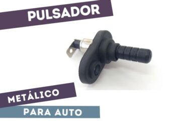 PULSADOR METALICO P/AUTO P119 NEGRO GOMA