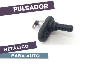 PULSADOR METALICO P/AUTO P119 NEGRO GOMA