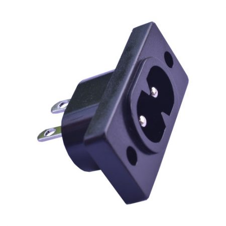 CONECTOR MACHO p/CHASIS INTERLOCK TIPO 8 ""RADIO TV""