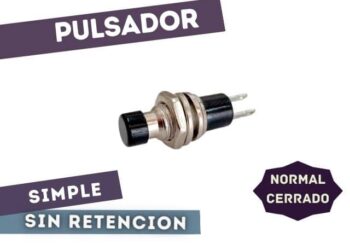 PULSADOR NORMAL CERRADO SIMPLE 1A 250V NEGRO D=7mm