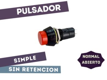 PULS-11NA PULSADOR NA SIMPLE 1A 250V ROJO D=12mm ##