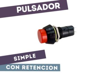 PULSADOR RETENIDO SIMPLE 1A 250V ROJO D=12mm ##