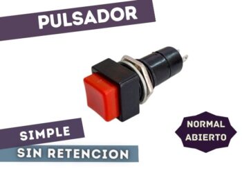 PULS-12NA/R PULSADOR NA SIMPLE 1A 250V ROJO D=12mm