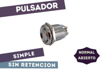 PULSADOR SIMPLE METALICO NORMAL ABIERTO