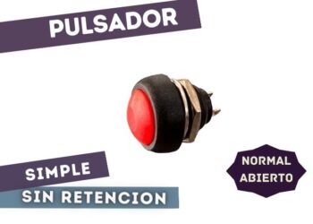 PULSADOR NA SIMPLE ROJO PBS 33
