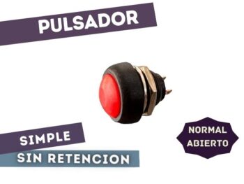 PULSADOR NA SIMPLE ROJO PBS 33