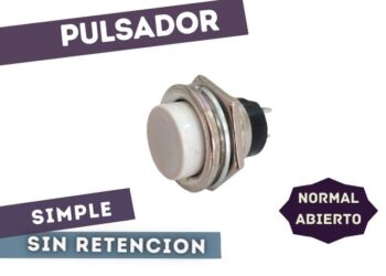 PULSADOR NORMAL ABIERTO SIMPLE REDONDO BLANCO 250V 3A