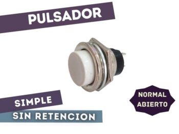 PULSADOR NORMAL ABIERTO SIMPLE REDONDO BLANCO 250V 3A