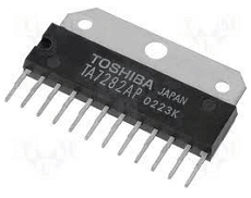 TA7282 audio power IC with built-in 2 channels portable radio cassette type recoder with power ON / OFF switch.