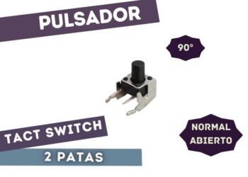 PULSADOR TACT SWITCH 7X7 A 90° 8mm