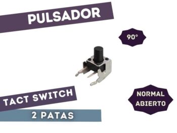 PULSADOR TACT SWITCH 7X7 A 90° 8mm