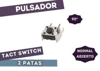 PULSADOR TACT SWITCH 7X7 A 90° 10mm 311-1001