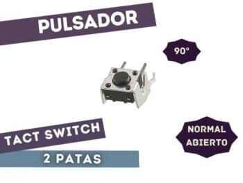 PULSADOR TACT SWITCH 7X7 A 90° 10mm 311-1001