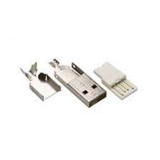 CONECTOR USB TIPO A" MACHO p/CABLE 3 PARTES