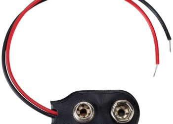 CONECTOR p/BATERIA 9V c/CHICOTE DE CABLE *