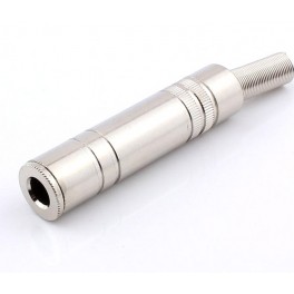 CONECTOR JACK 6.5mm STEREO P/CABLE METALICO