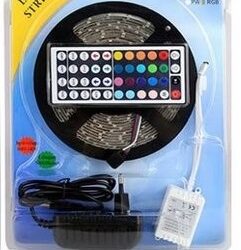 KIT TIRA DE LED RGB 5050 + CONTROLADORA + FUENTE