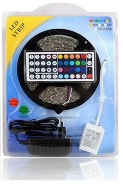 KIT TIRA DE LED RGB 5050 + CONTROLADORA + FUENTE