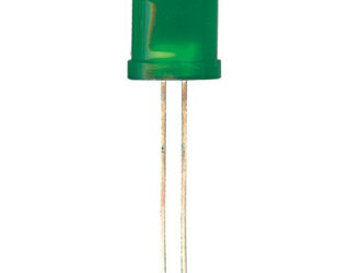LED 10mm VERDE DIFUSO 5mcd 150º